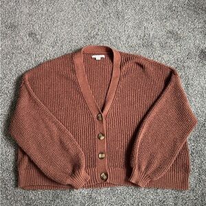 American Eagle Outfitters Rust Cardigan Sweater